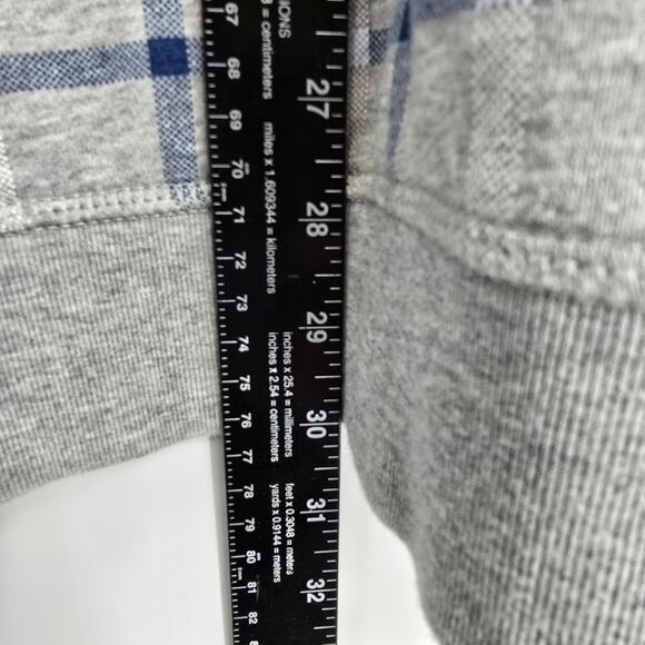 Nautica Men's 1/4 Zip Mock Neck Plaid Preppy Casual‎ Sweatshirt Gray Size Large - Picture 10 of 10